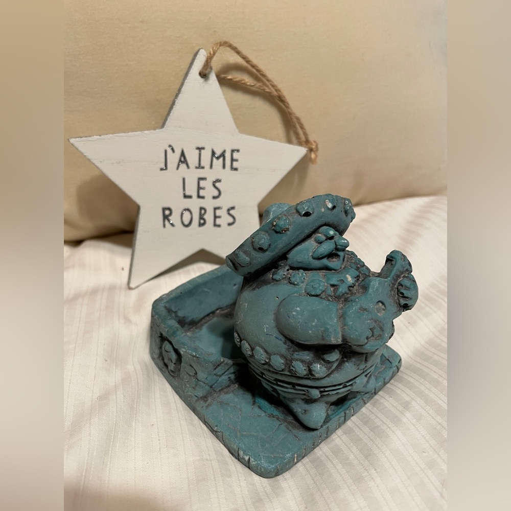 Jolly Mariachi Player Figurine with storage for jewelry, matchbooks, coins, etc